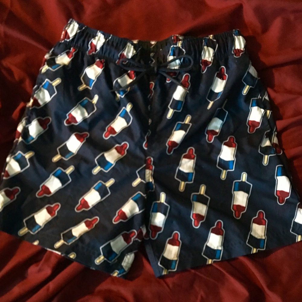 Mens / Boys | Swim Trunks Shorts Blue Rocket Pops